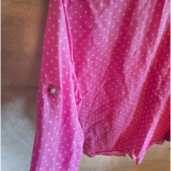 LRL Pink Polka Dot Button-Up Shirt - Picture 4 of 5